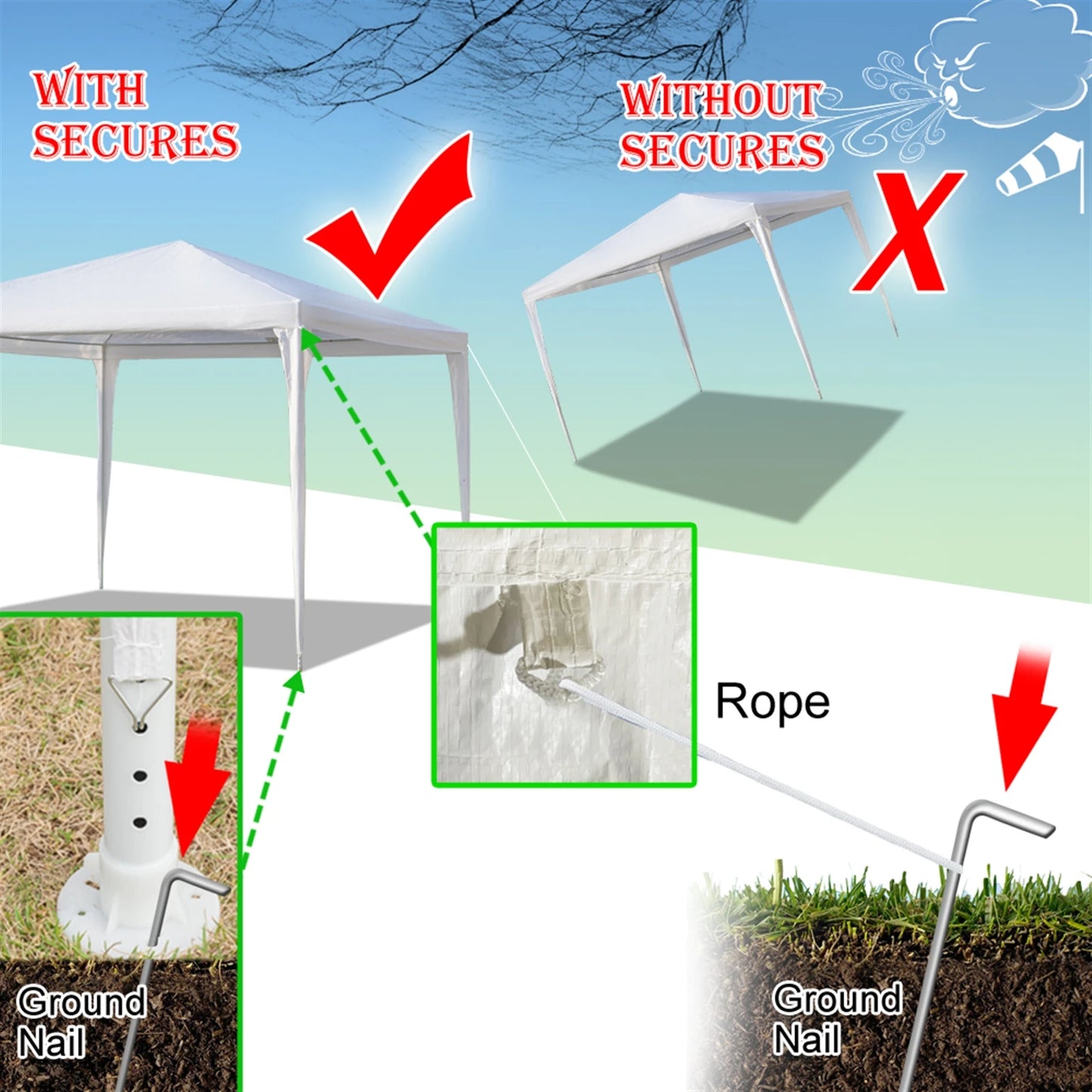 Folding Canopy Tent Tarp Rainproof Multi-function Camping Sunshade Oxford Cloth Waterproof Sun Shelter for Garden Patio