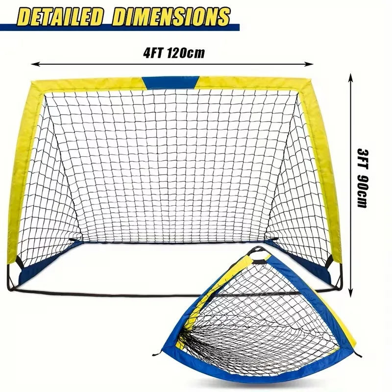 Portable Soccer Goals 2 Set Pop Up Net Backyard Indoor