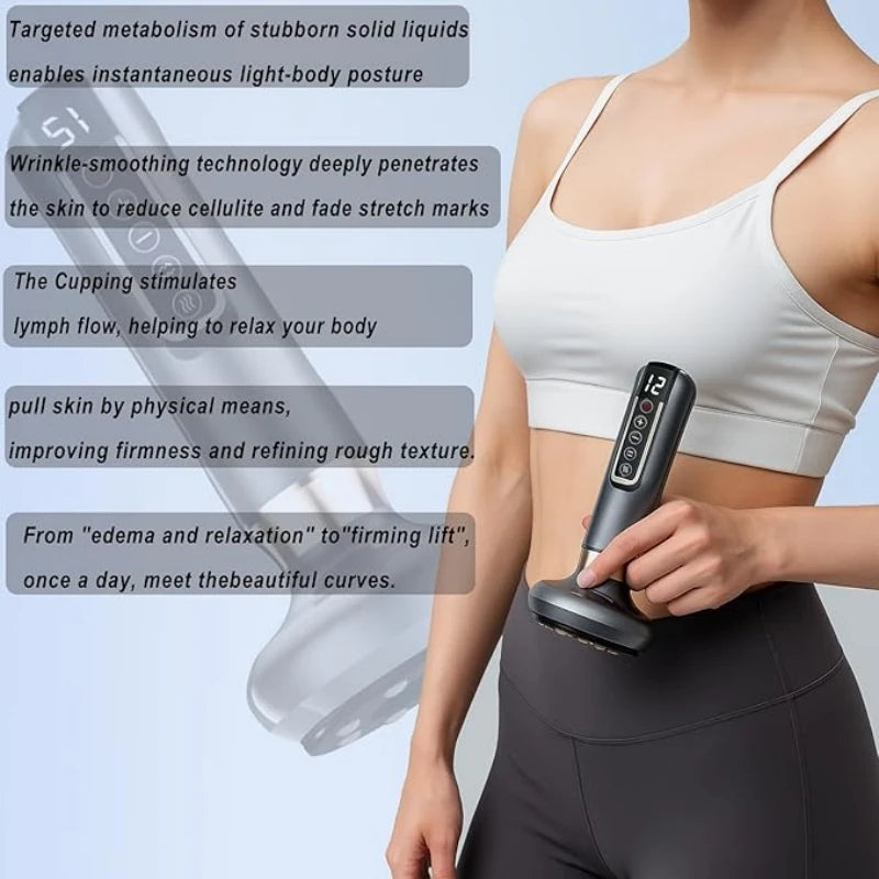 USB Cupping Massage Device With 12 Level Intensity For Back