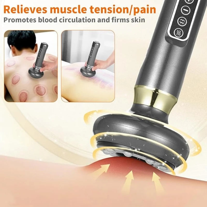USB Cupping Massage Device With 12 Level Intensity For Back