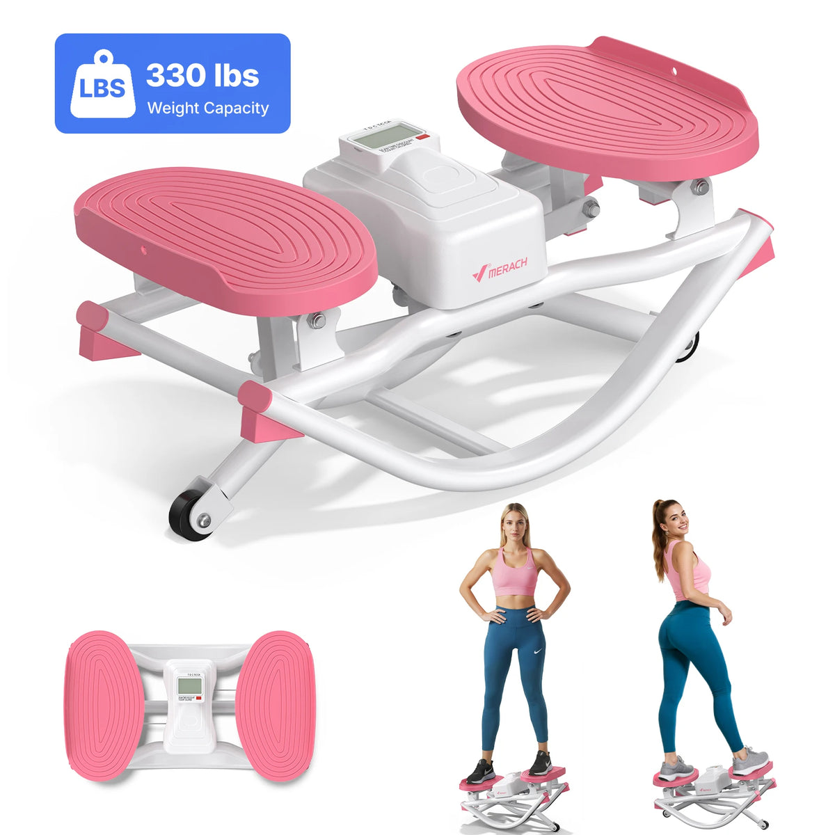 MERACH Rocking Stepper With Ab Twist Board For Home Workouts