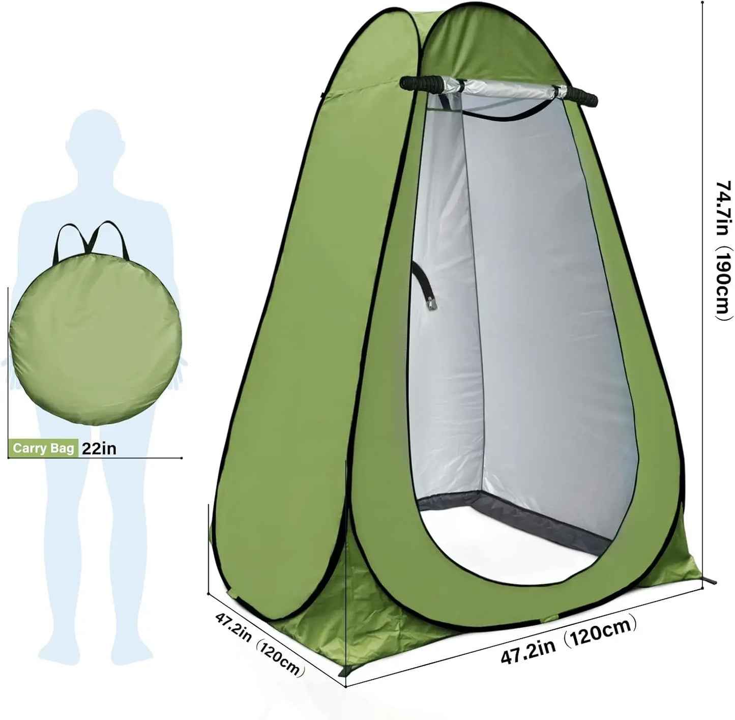 Pop Up Privacy Shower Tent With Easy Outdoor Setup
