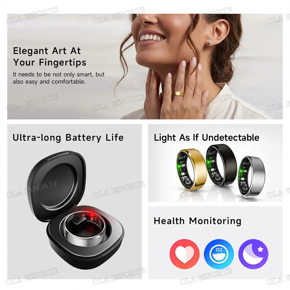 Ola Esporte Smart Ring Monitors Heart Rate Oxygen And Sleep
