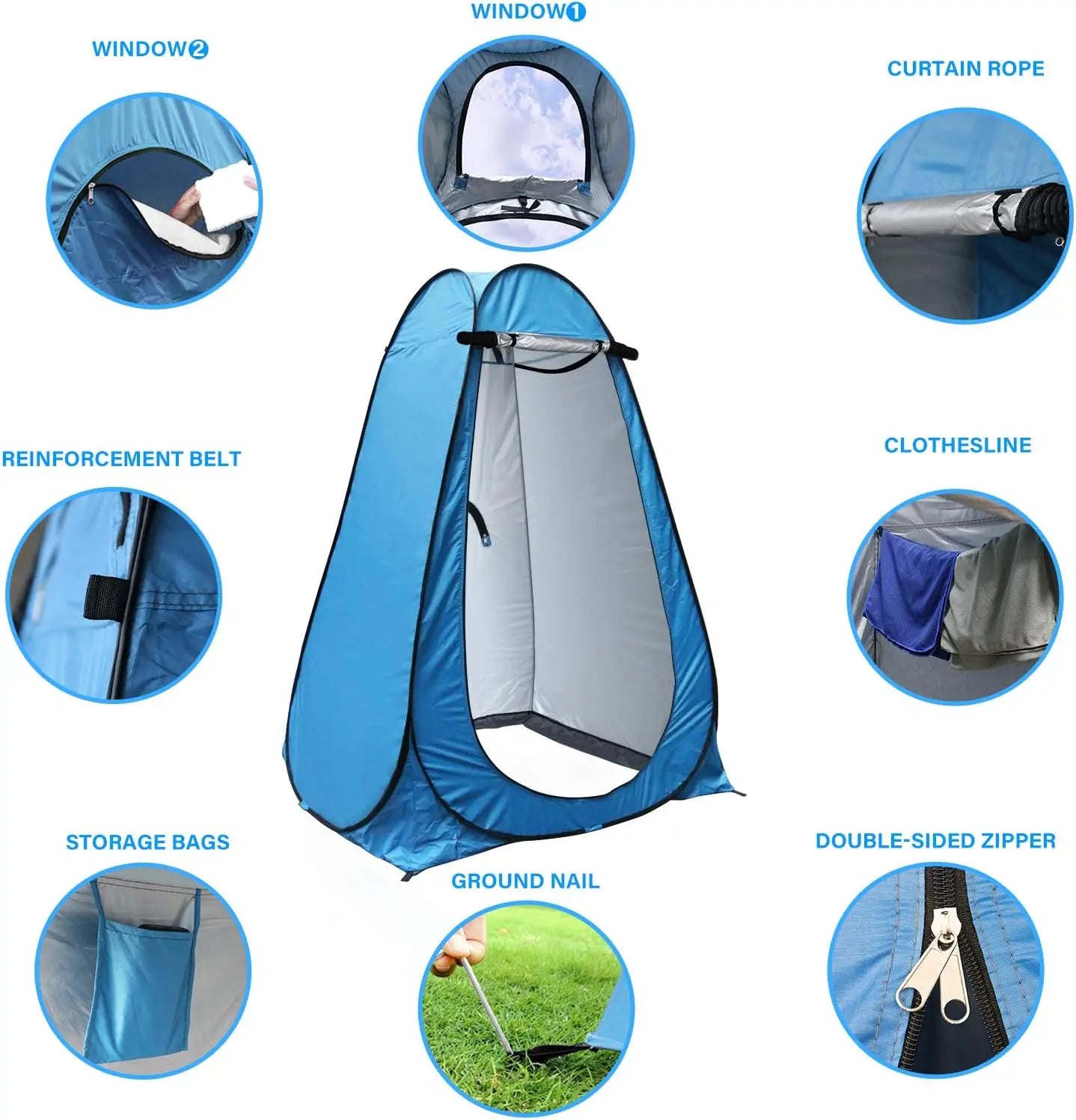 Pop Up Privacy Shower Tent With Easy Outdoor Setup