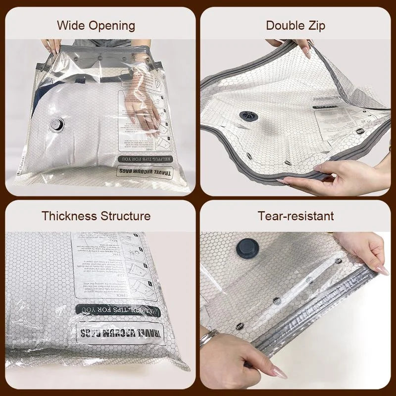 Rechargeable Travel Vacuum Pump Bags For Luggage And Carry On