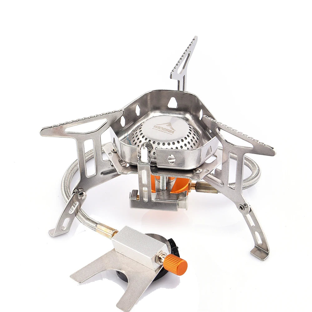 Widesea Windproof Gas Burner Camping Stove Outdoor Survival Kit