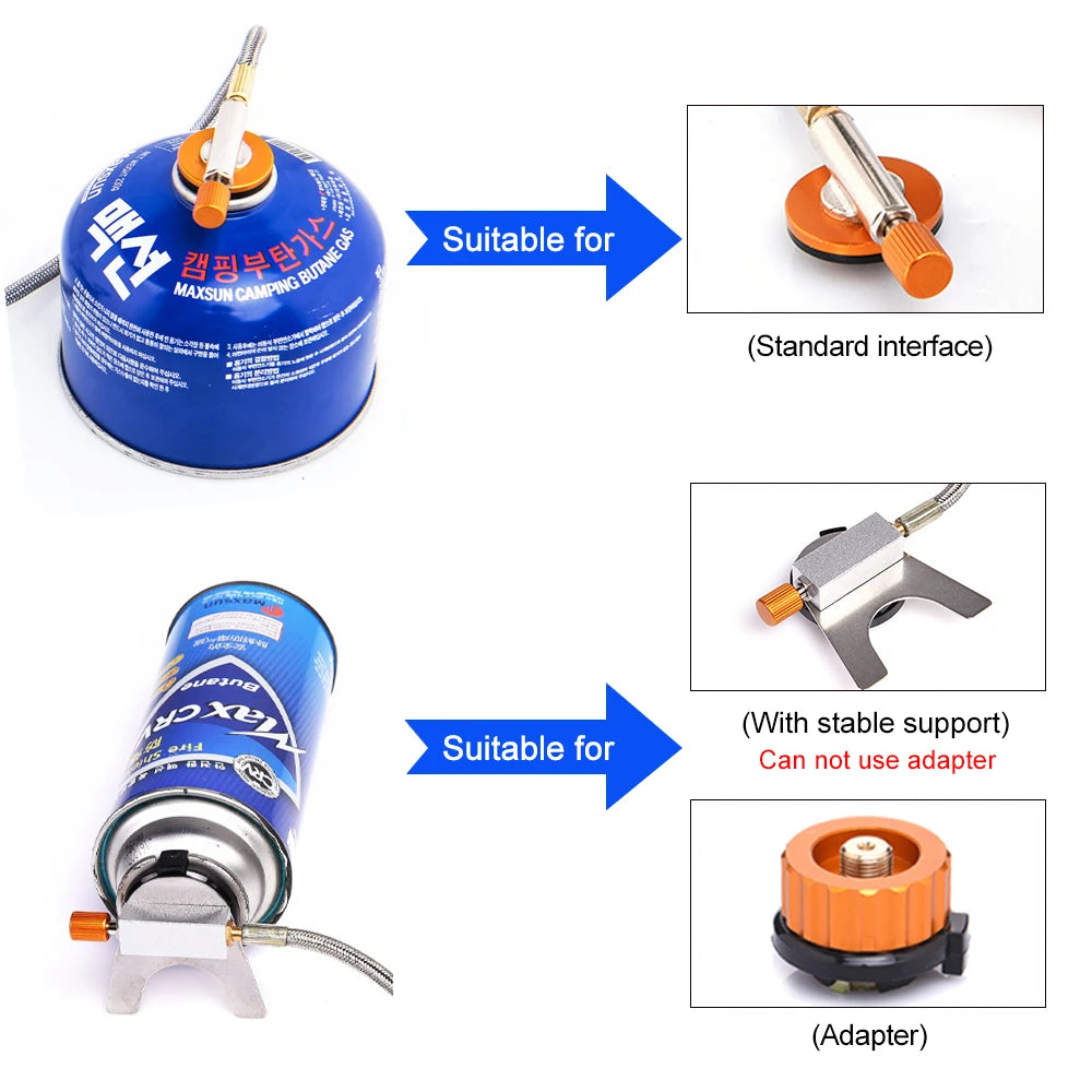 Widesea Windproof Gas Burner Camping Stove Outdoor Survival Kit
