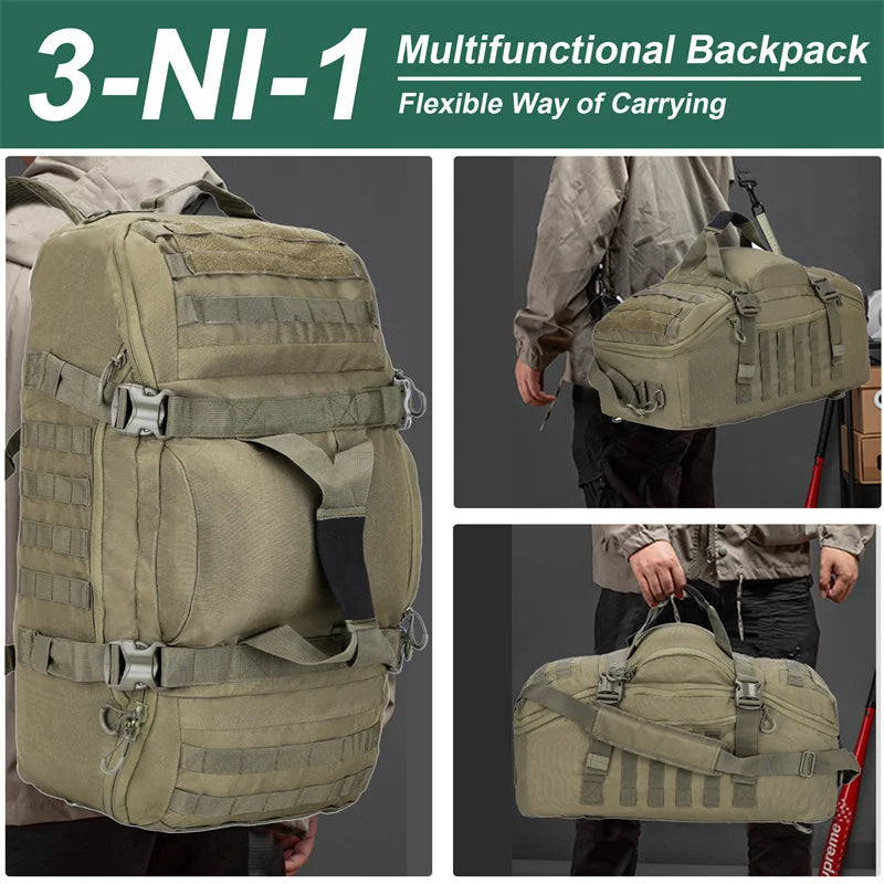 LQARMY Outdoor MOLLE Tactical Backpack For Hiking Travel