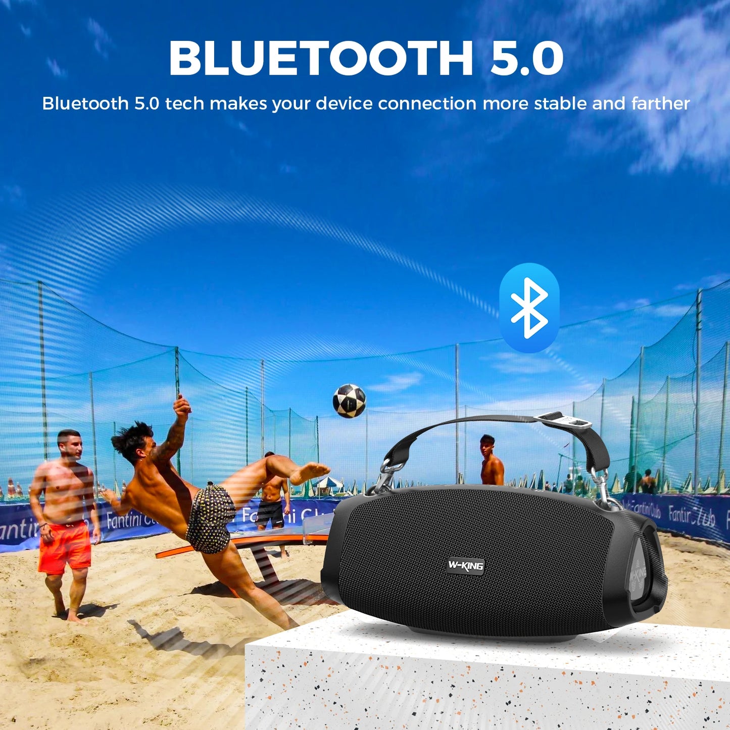 W-KING X10MIC (120W PEAK) 70W Portable Loud Bluetooth Speakers with Wireless Microphone,  Waterproof Outdoor Wireless Bluetooth