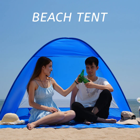 Auto Open Beach Camping Tent UPF 50 Ultra Light Sun Shelter And Changing Room