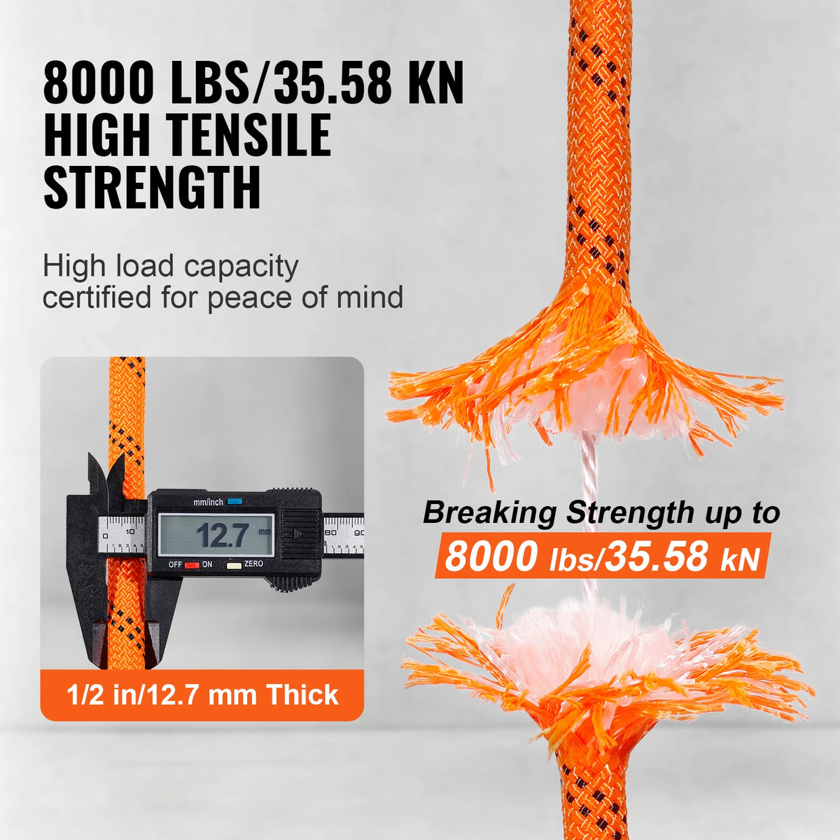 SucceBuy Dual Weave Polyester Rope for Camping Rescue Outdoor Use