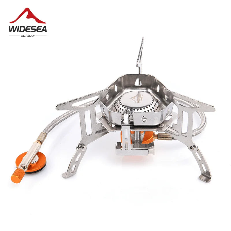 Widesea Windproof Gas Burner Camping Stove Outdoor Survival Kit