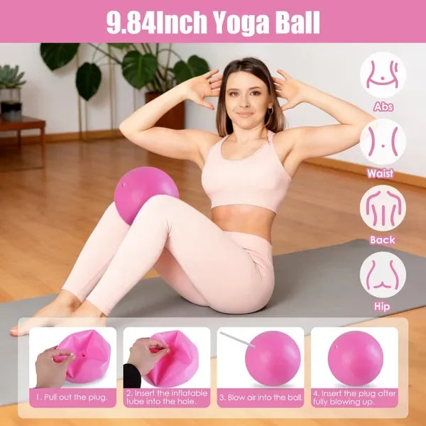 Pilates Ring Fitness Kit With Resistance Bands And Yoga Accessories