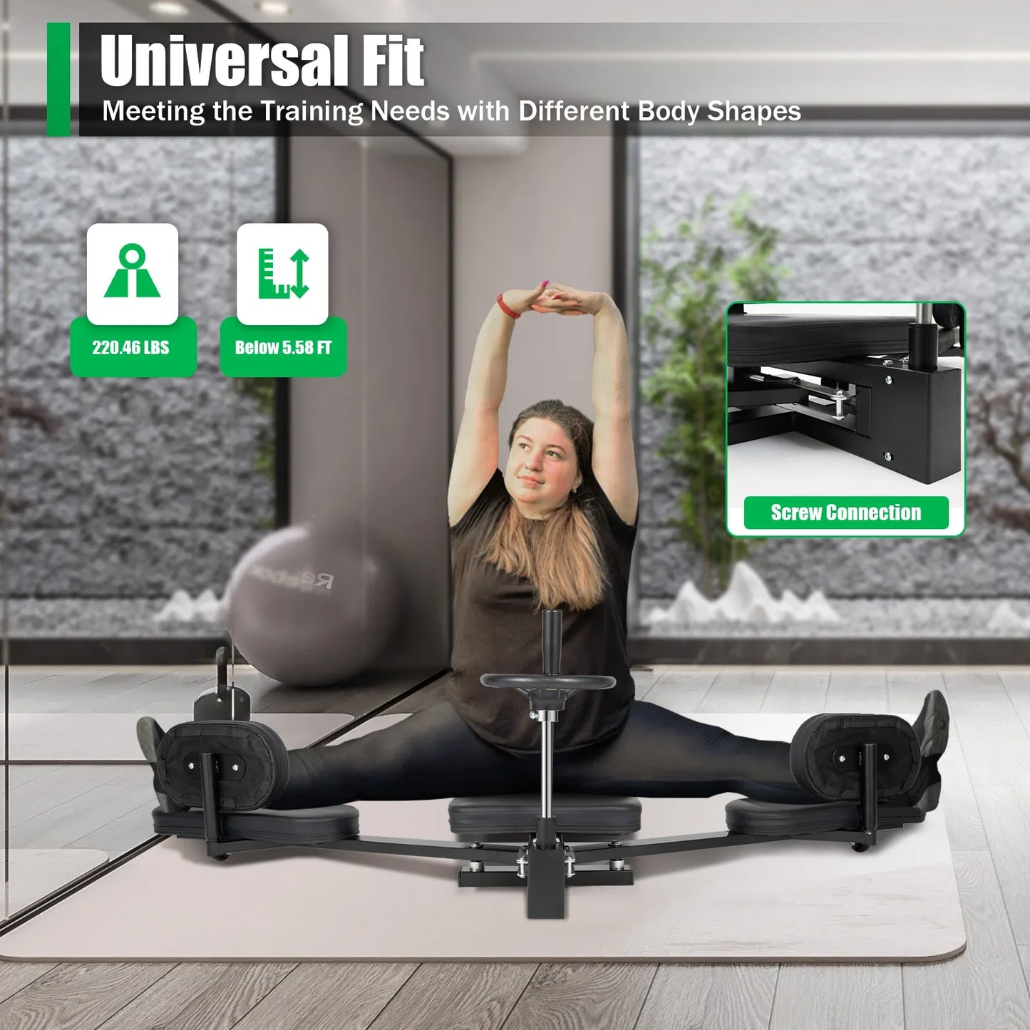 Leg Stretcher 3 Bar Spreader For Leg Flexibility And Stretching