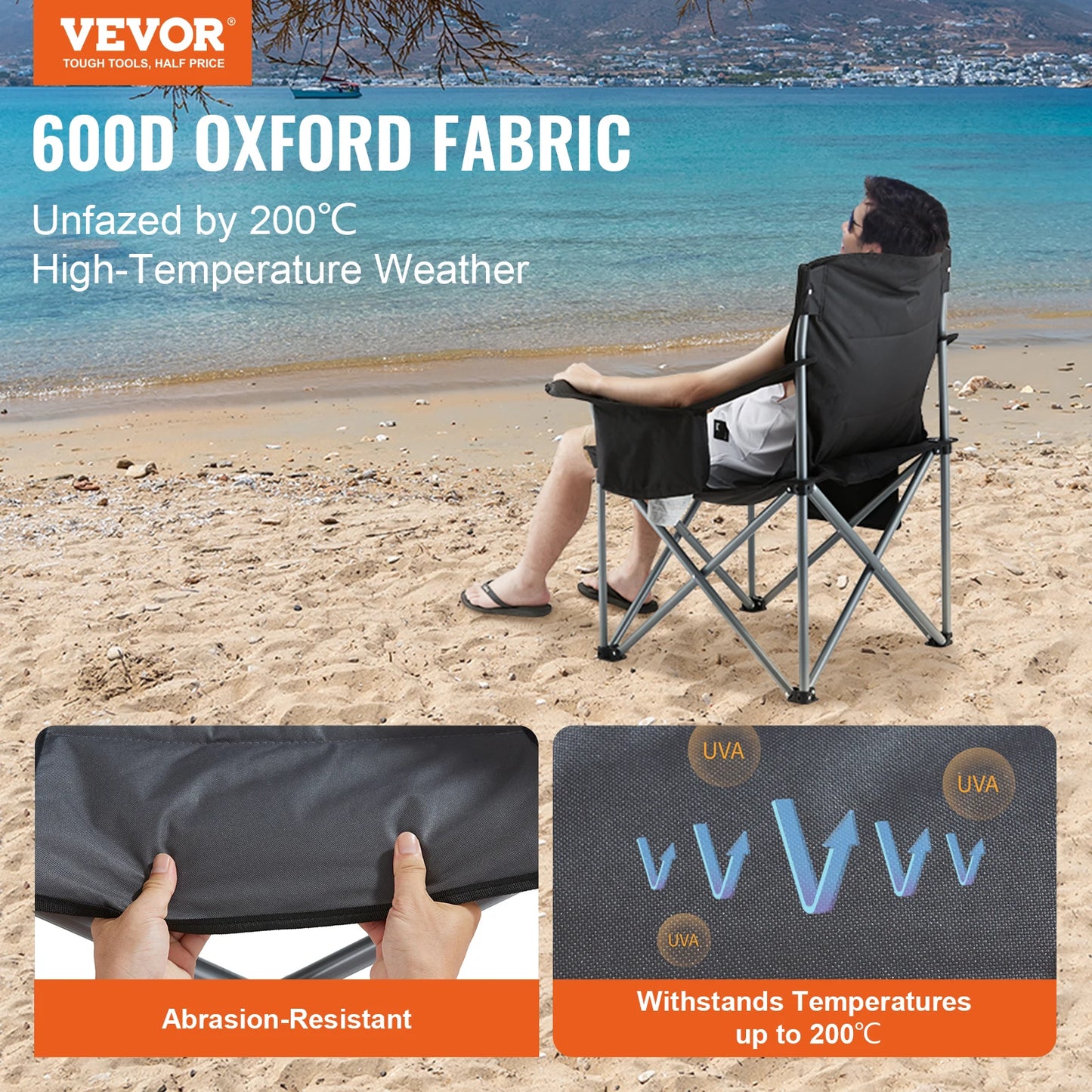 SucceBuy Outdoor Ultralight Folding Camping Chair 350lbs