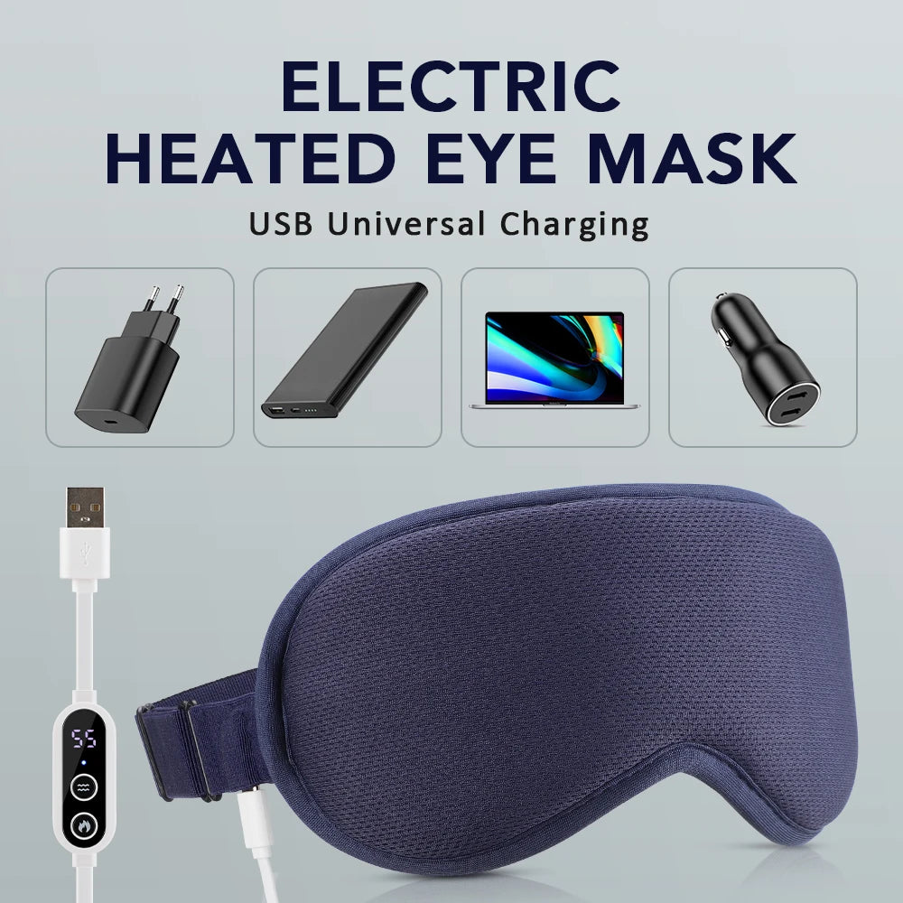 Moajaza Electric Steam Eye Mask With 3D Massage And Vibration