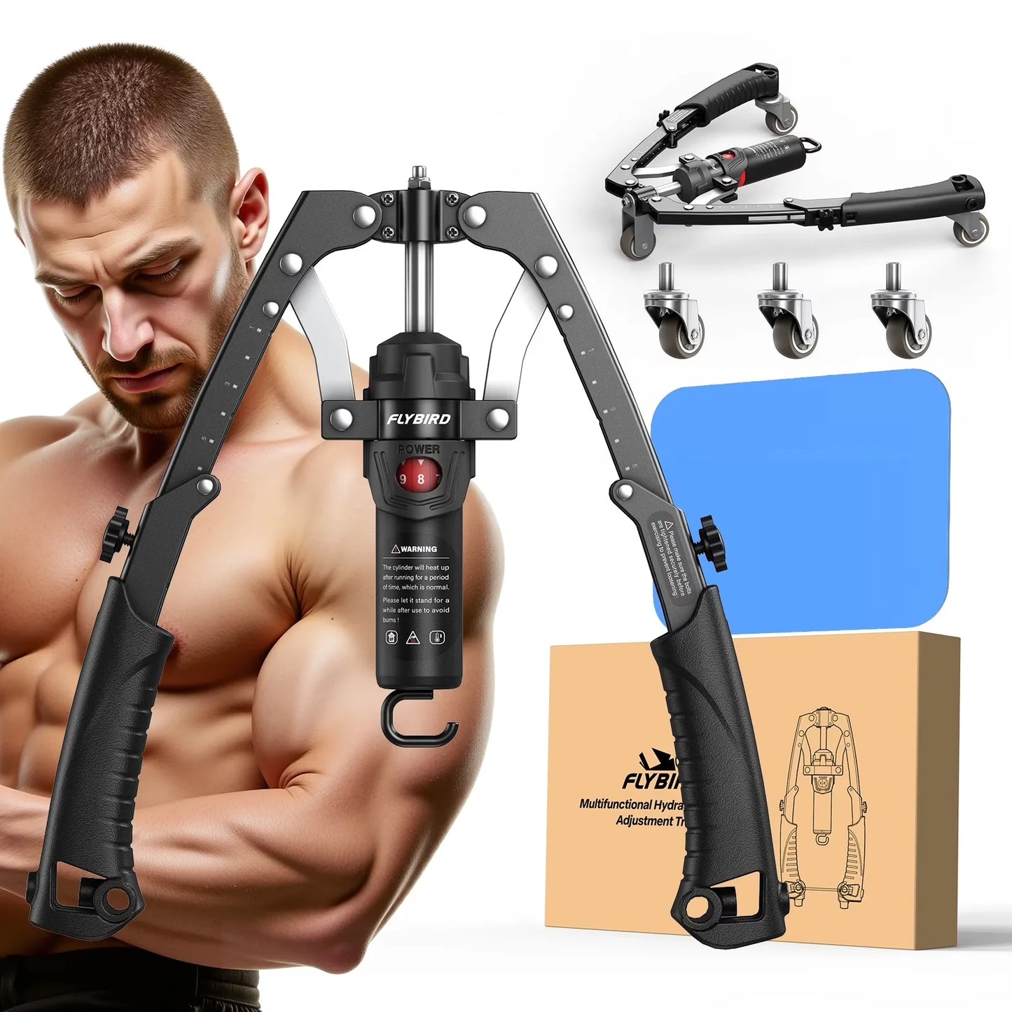 FED Fitness Arm Trainer 3in1 With Ab Roller Wheel System