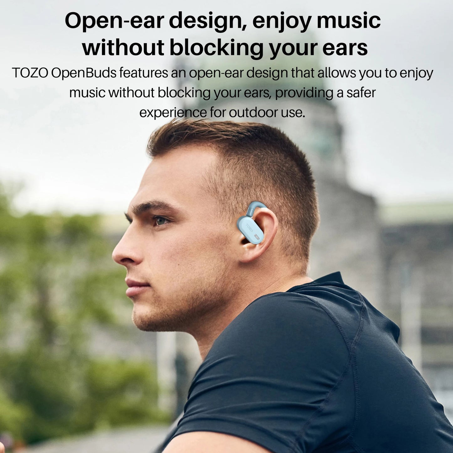 TOZO Refurbished Open Ear Hooks Bluetooth Earphones 5.3