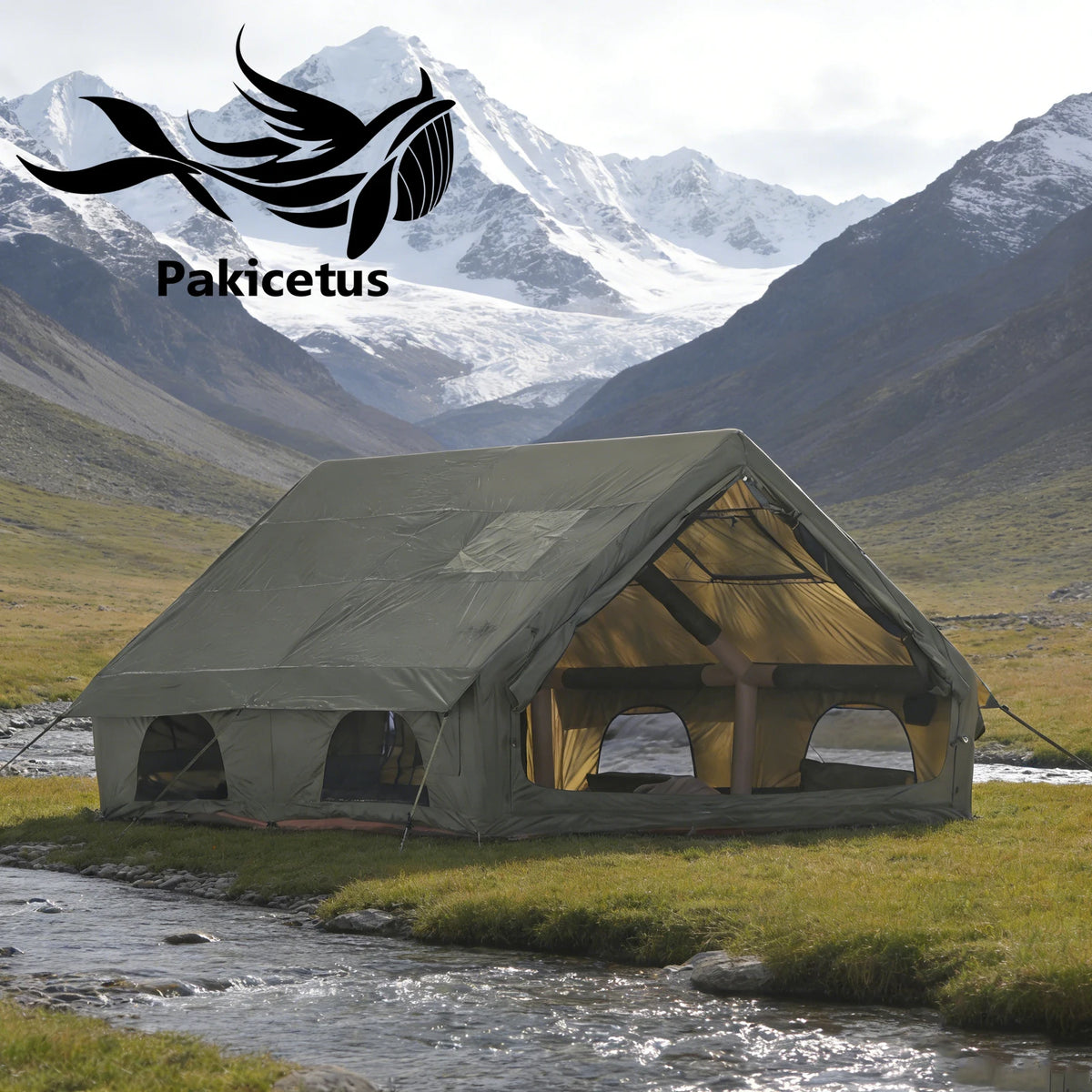 Pakicetus Inflatable Camping Tent Waterproof Family Outdoor Shelter