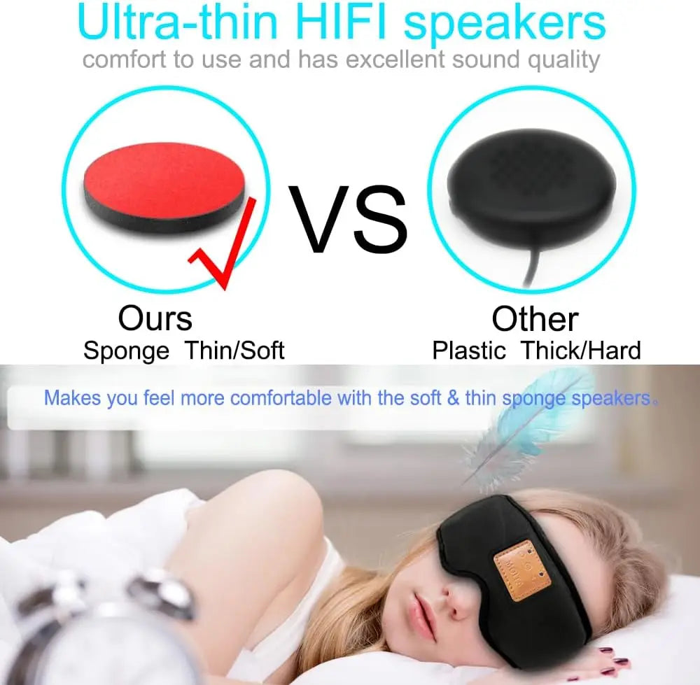 3D Sleeping Eye Mask With Built In Bluetooth Speakers