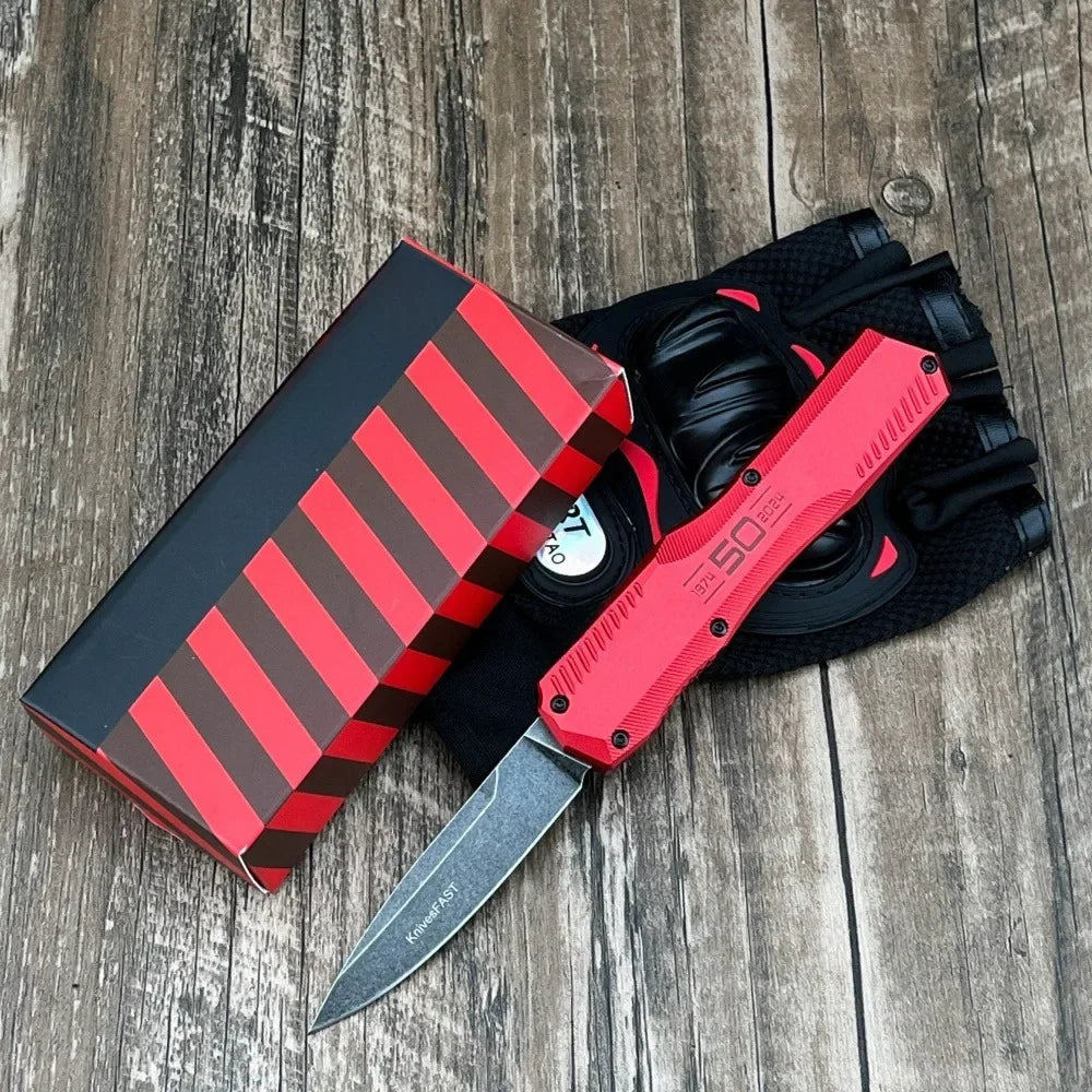 DIY Supplies Folding Knife D2 Steel Blade Aluminum Handle