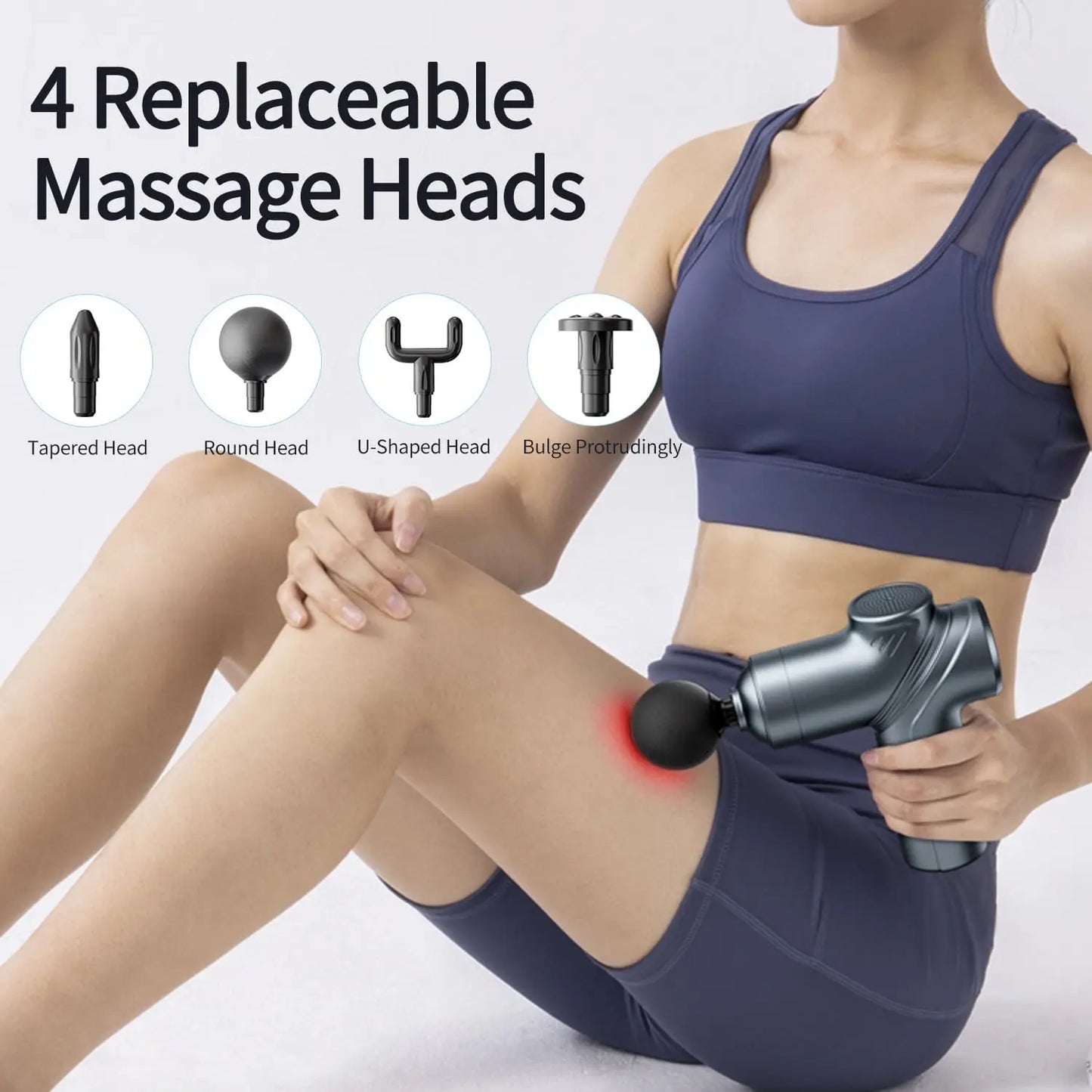 Leercon Mini Muscle Massage Gun With Four Heads Deep Tissue