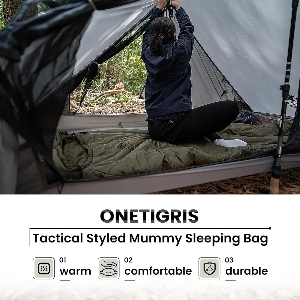 Mummy Sleeping Bag For Camping And Hiking 3 Season Adventure