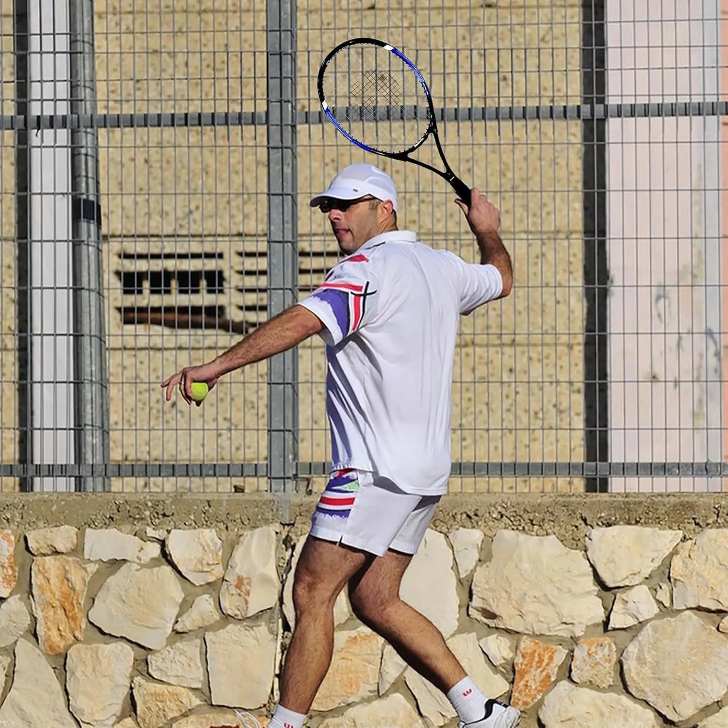 YTYIN Tennis Racket Set For Adults With Balls Grips Dampers