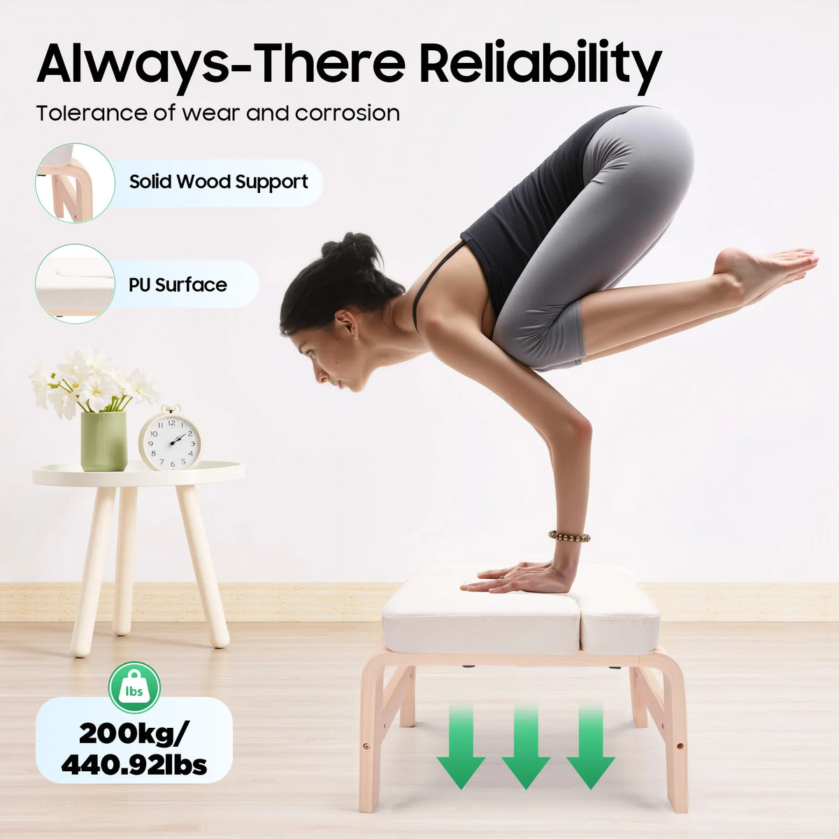 Bymaocar Yoga Headstand Inversion Bench for Balance and Fitness