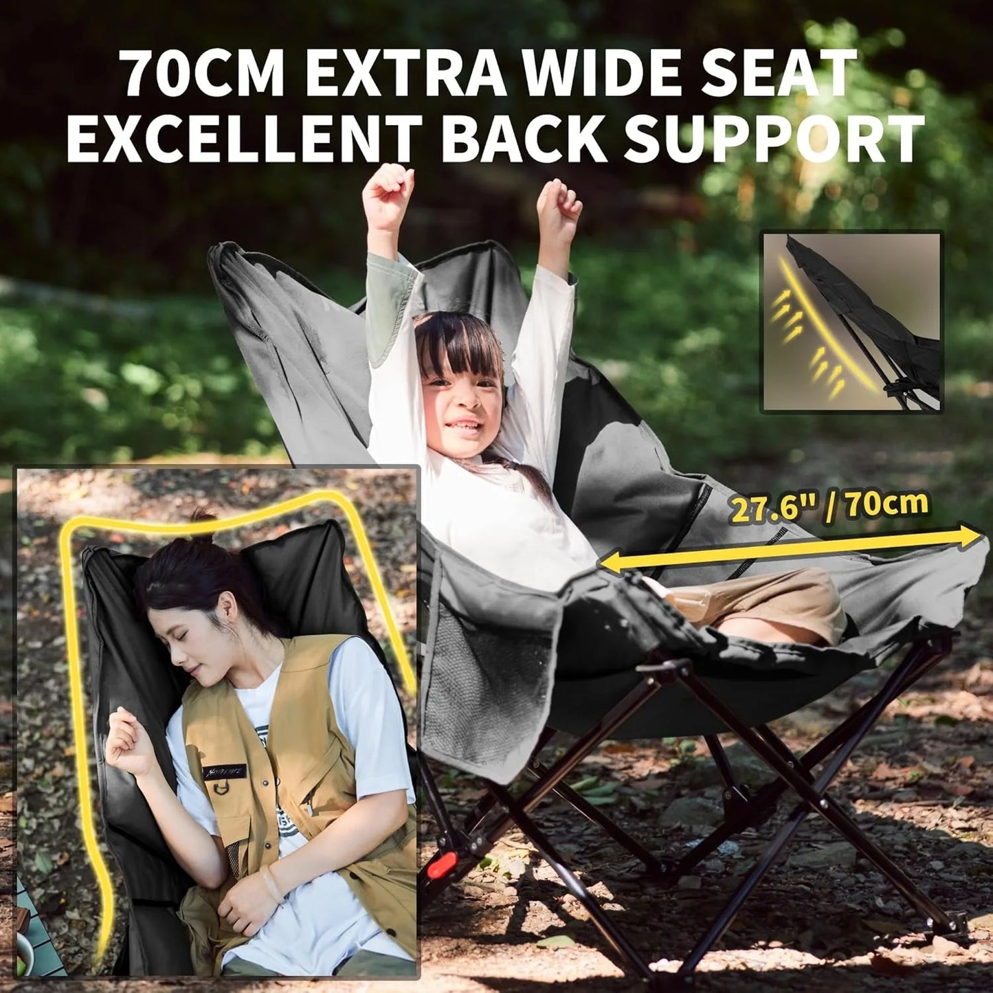 Naturehike Sea Star Recliner Moon Chair 2-Position Adjustable Folding Chair