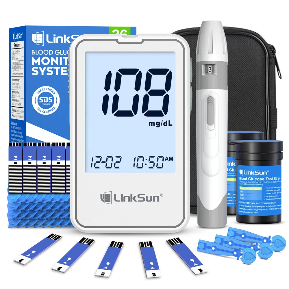 Linksun G425 Blood Glucose Monitor Kit With 50 Strips Lancing
