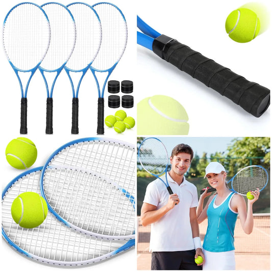 YTYIN 4 Pack Recreational Tennis Rackets For Adults Pre Strung