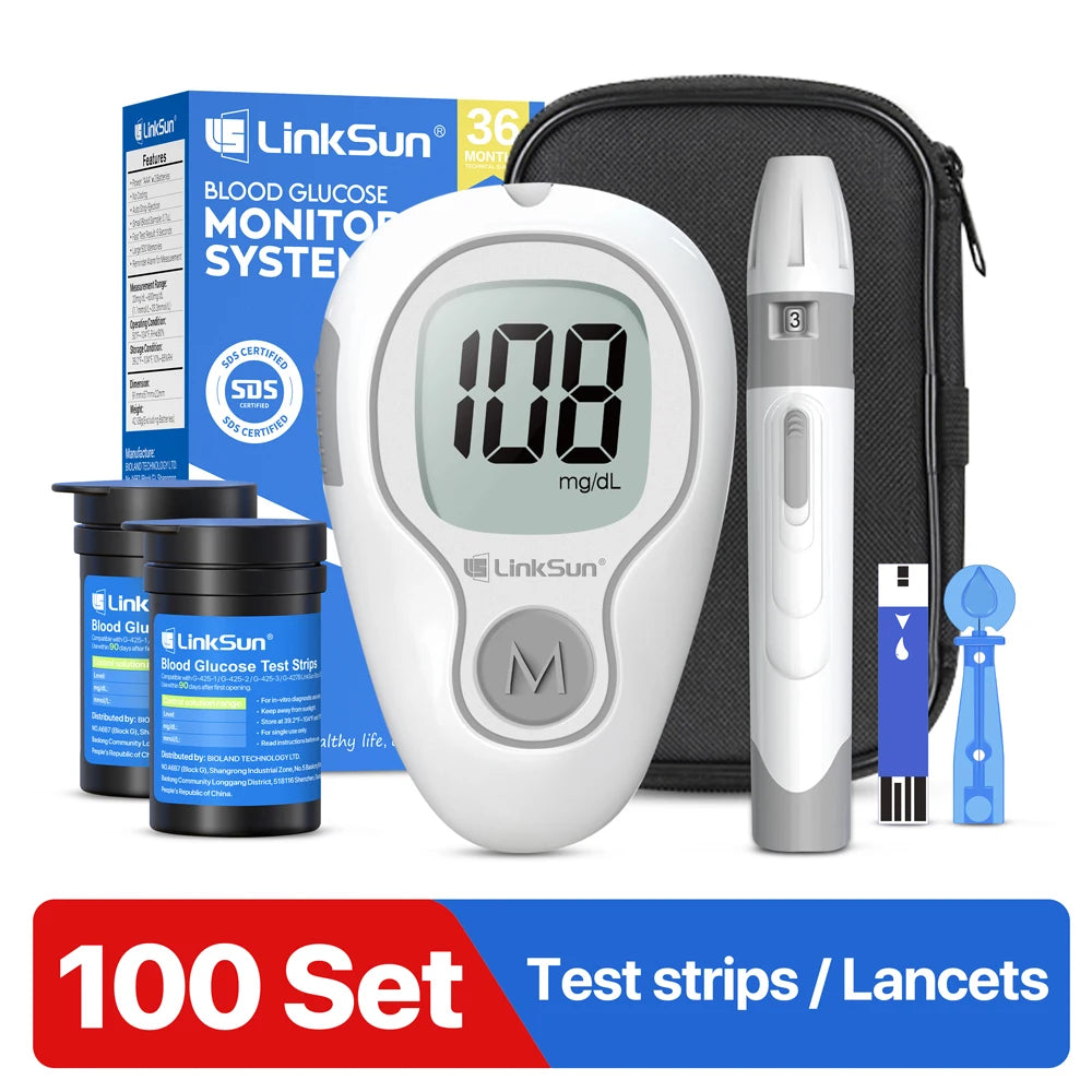 Linksun G425 Blood Glucose Monitor Kit With 50 Strips Lancing