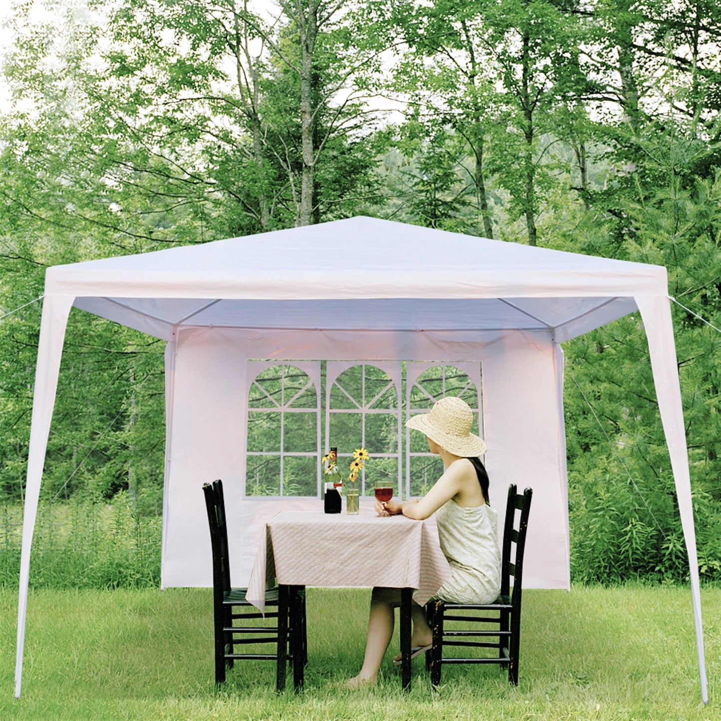 Folding Canopy Tent Tarp Rainproof Multi-function Camping Sunshade Oxford Cloth Waterproof Sun Shelter for Garden Patio