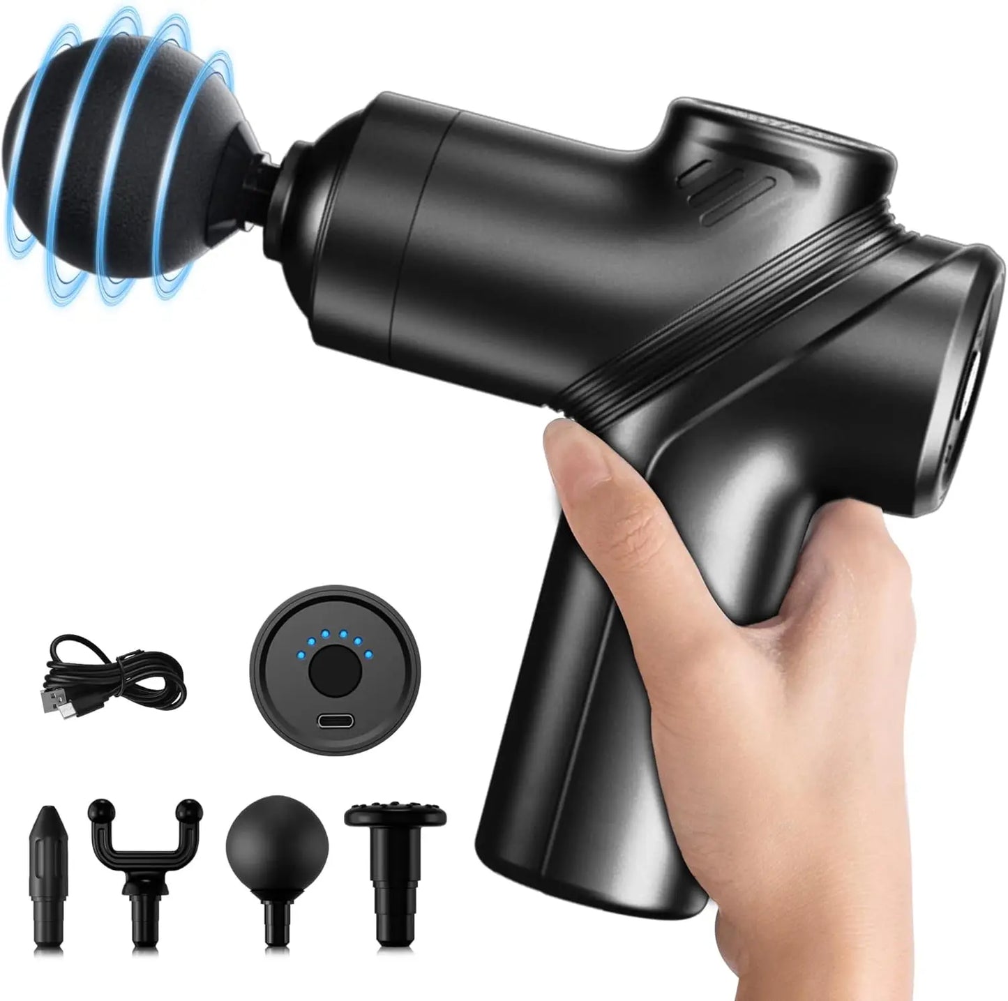 Leercon Mini Muscle Massage Gun With Four Heads Deep Tissue
