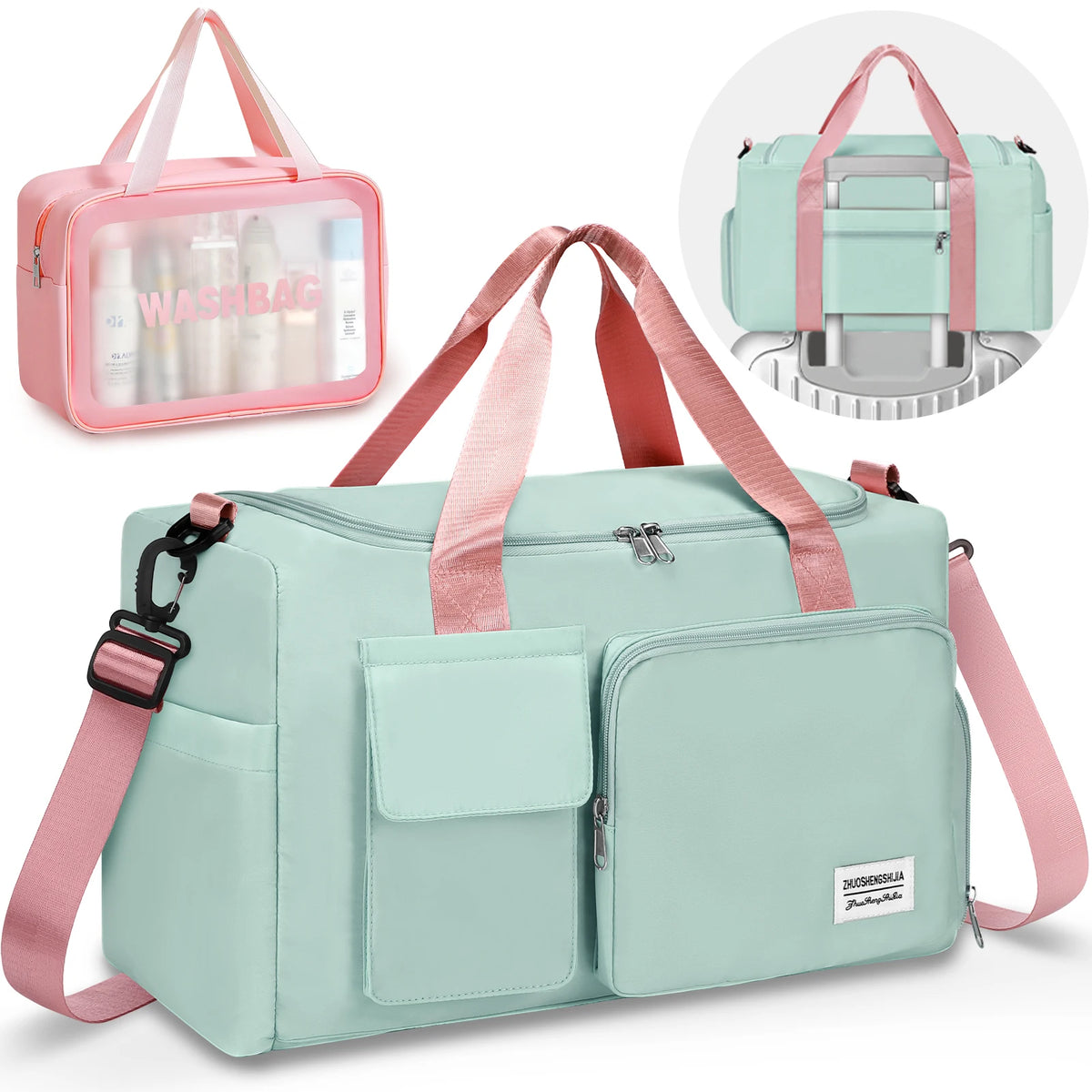 Waterproof Sports Travel Duffel Bag With Dry Wet Separation