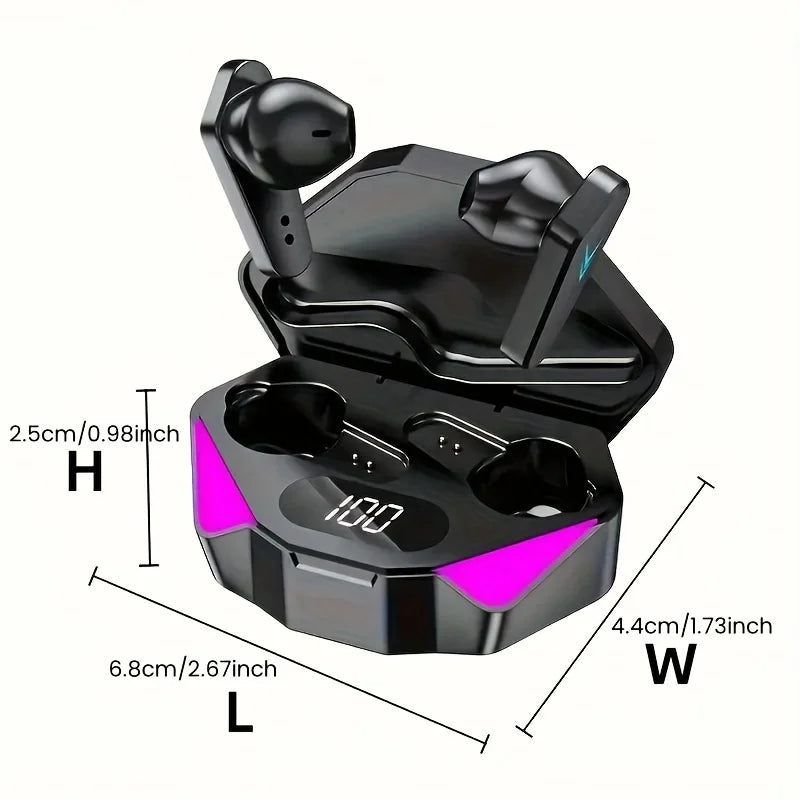 Wireless Bluetooth Earphones With Led Display And Secure Earhooks