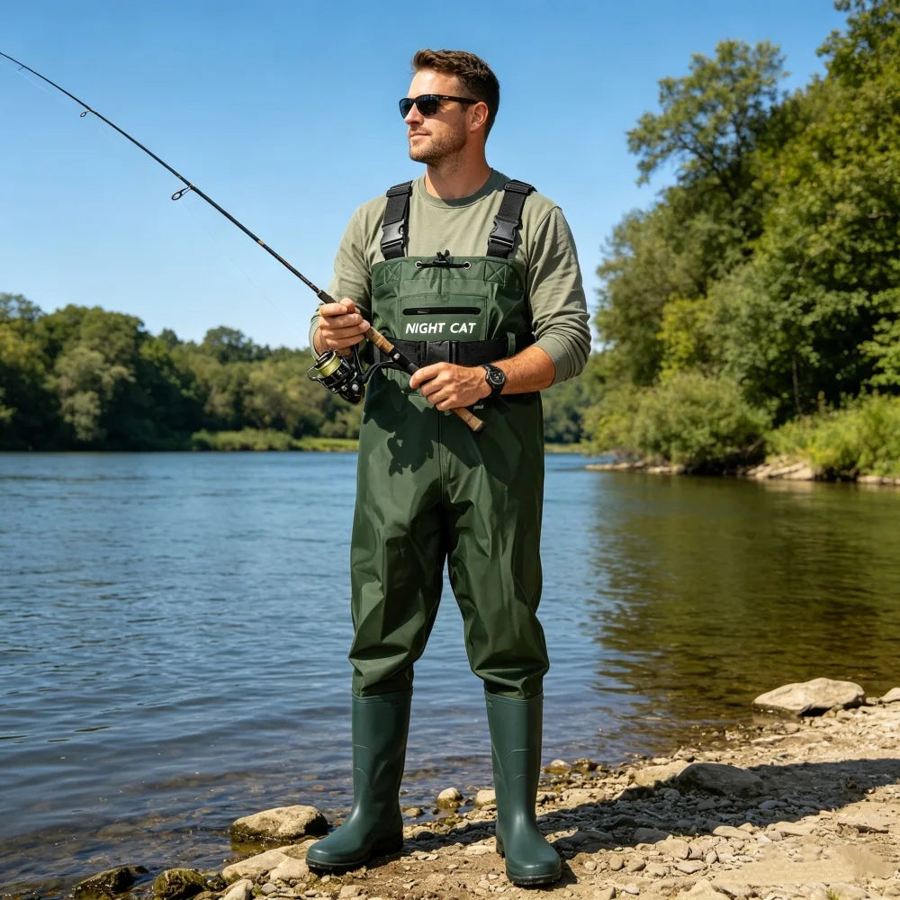 Night Cat Waterproof Chest Wader For Men Women With Boots