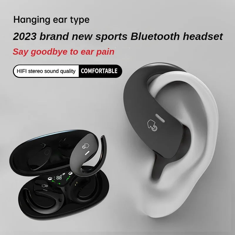 SHUKE Bone Conduction Bluetooth Headset IPX5 Waterproof Earbuds With Mic