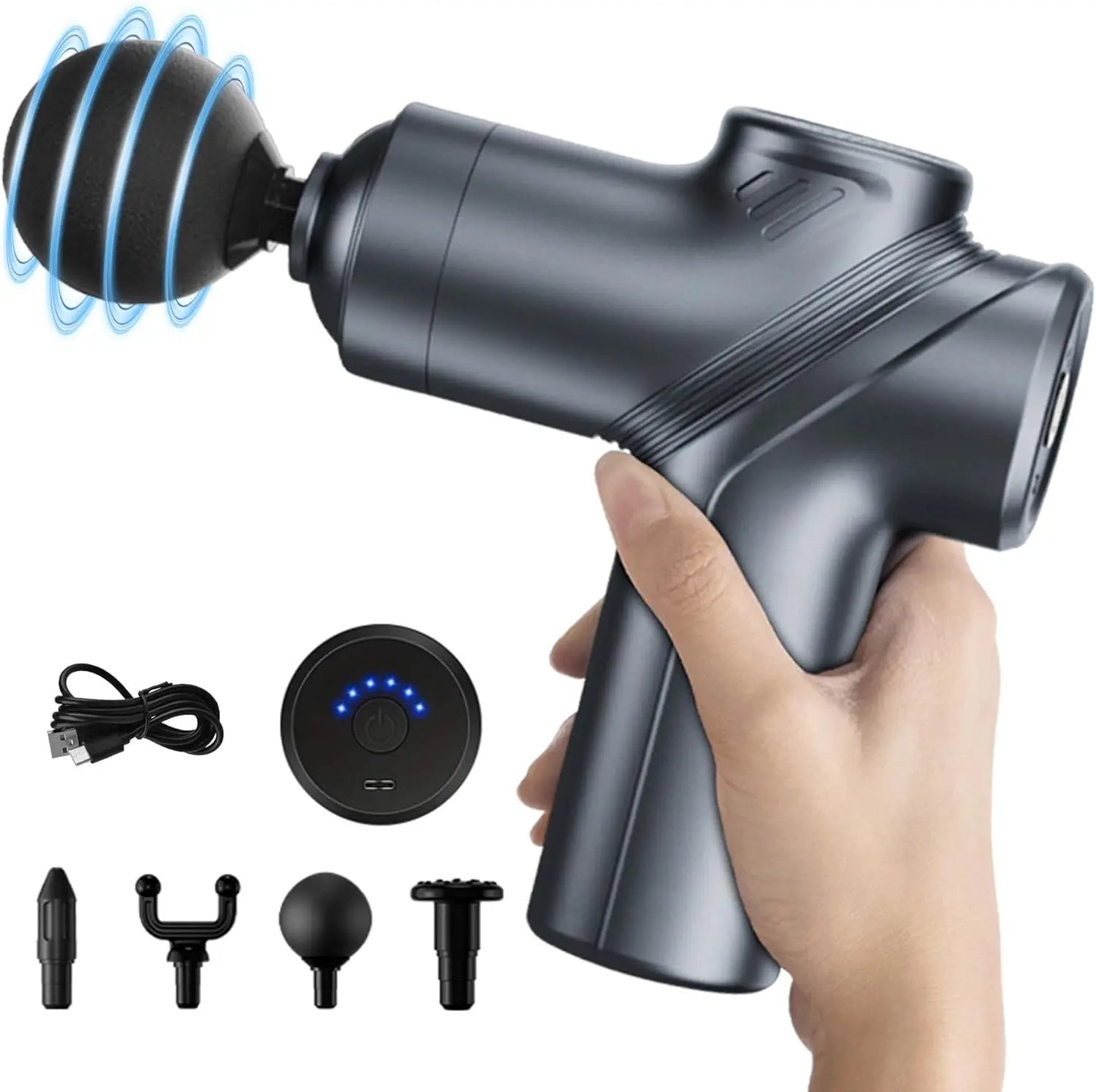 Leercon Mini Muscle Massage Gun With Four Heads Deep Tissue