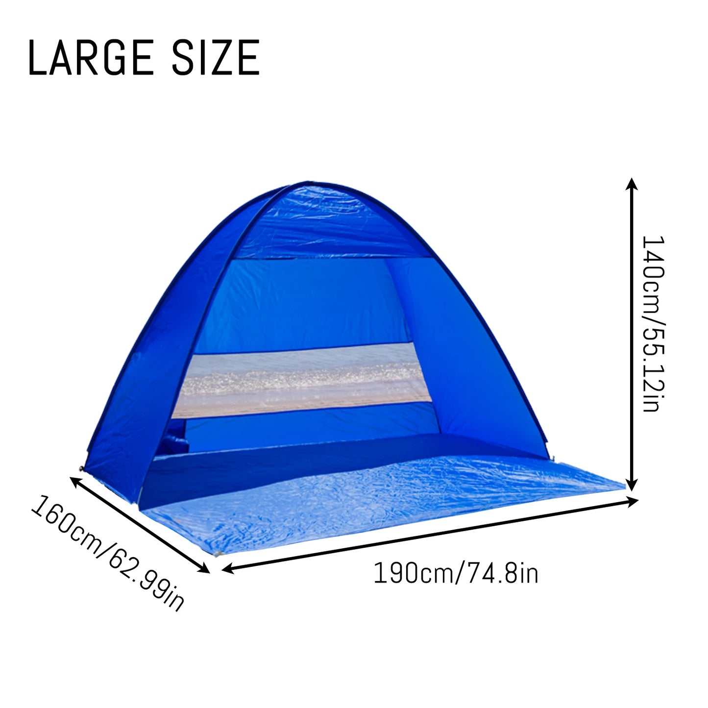 Auto Open Beach Camping Tent UPF 50 Ultra Light Sun Shelter And Changing Room