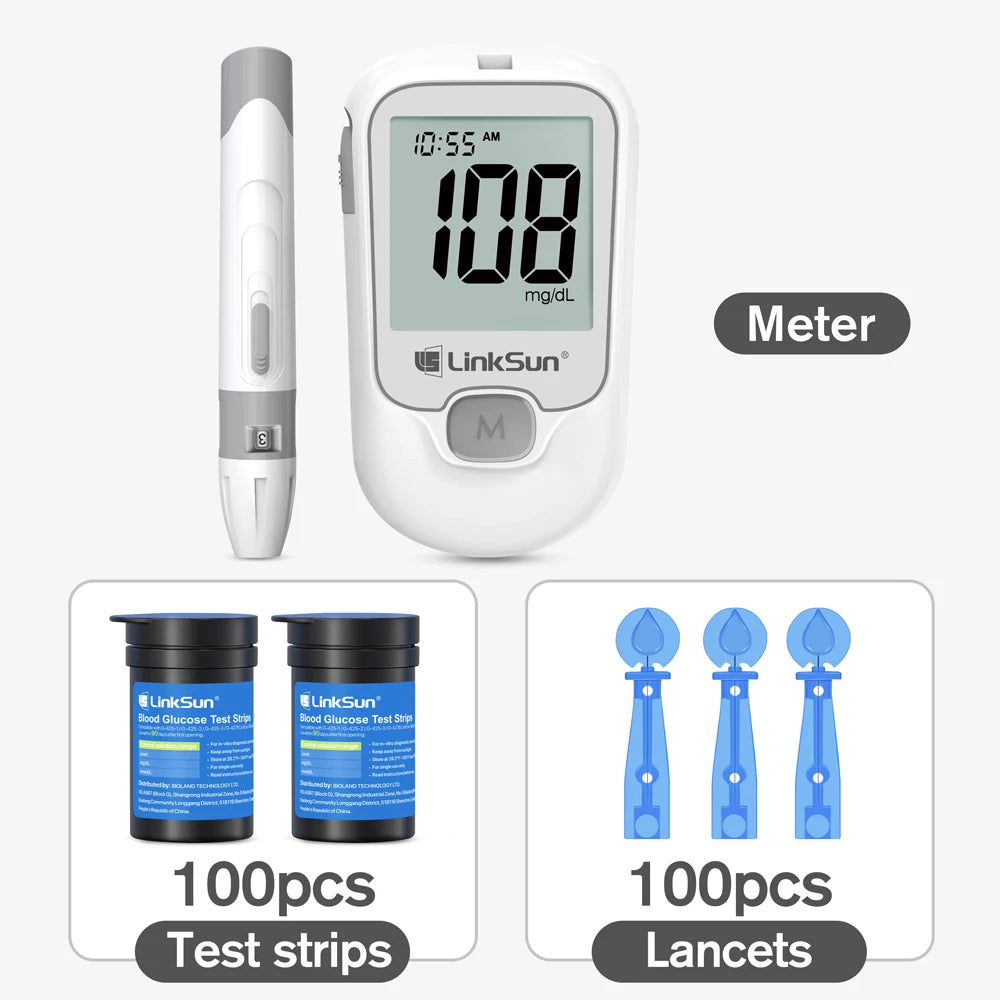 Linksun G425 Blood Glucose Monitor Kit With 50 Strips Lancing