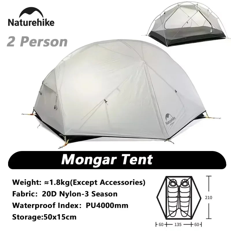 Naturehike Mongar Two Person Waterproof Camping And Hiking Tent
