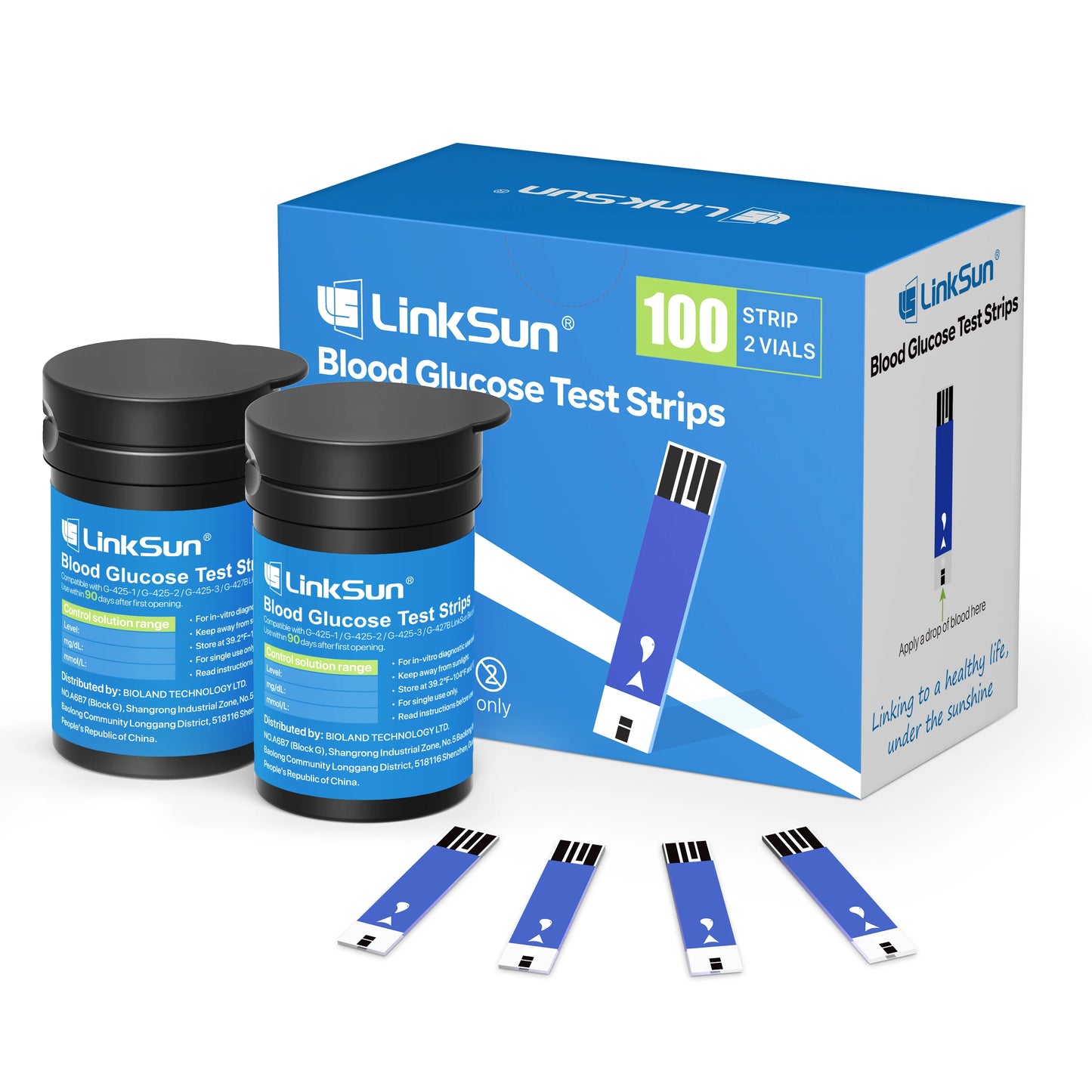 Linksun G425 Blood Glucose Monitor Kit With 50 Strips Lancing