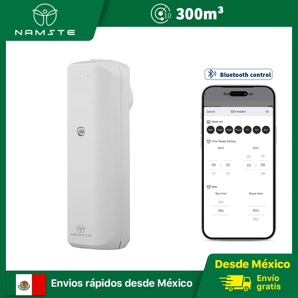 NAMSTE Bluetooth Fragrance Diffuser 300m3 Coverage Wall Plug