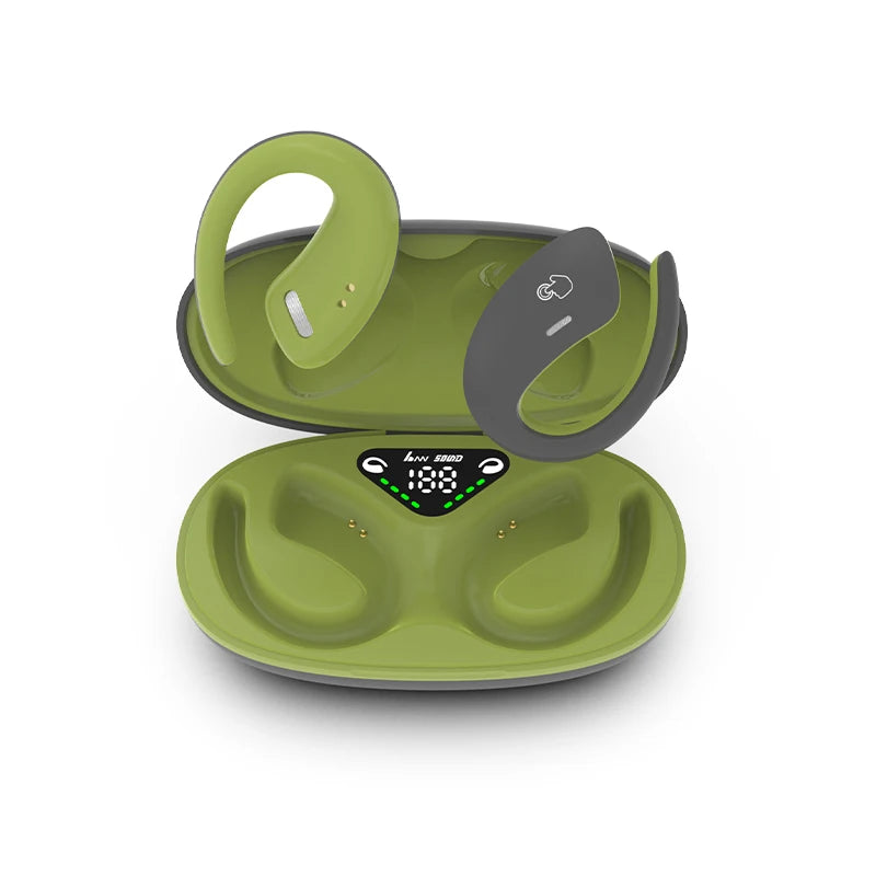 SHUKE Bone Conduction Bluetooth Headset IPX5 Waterproof Earbuds With Mic