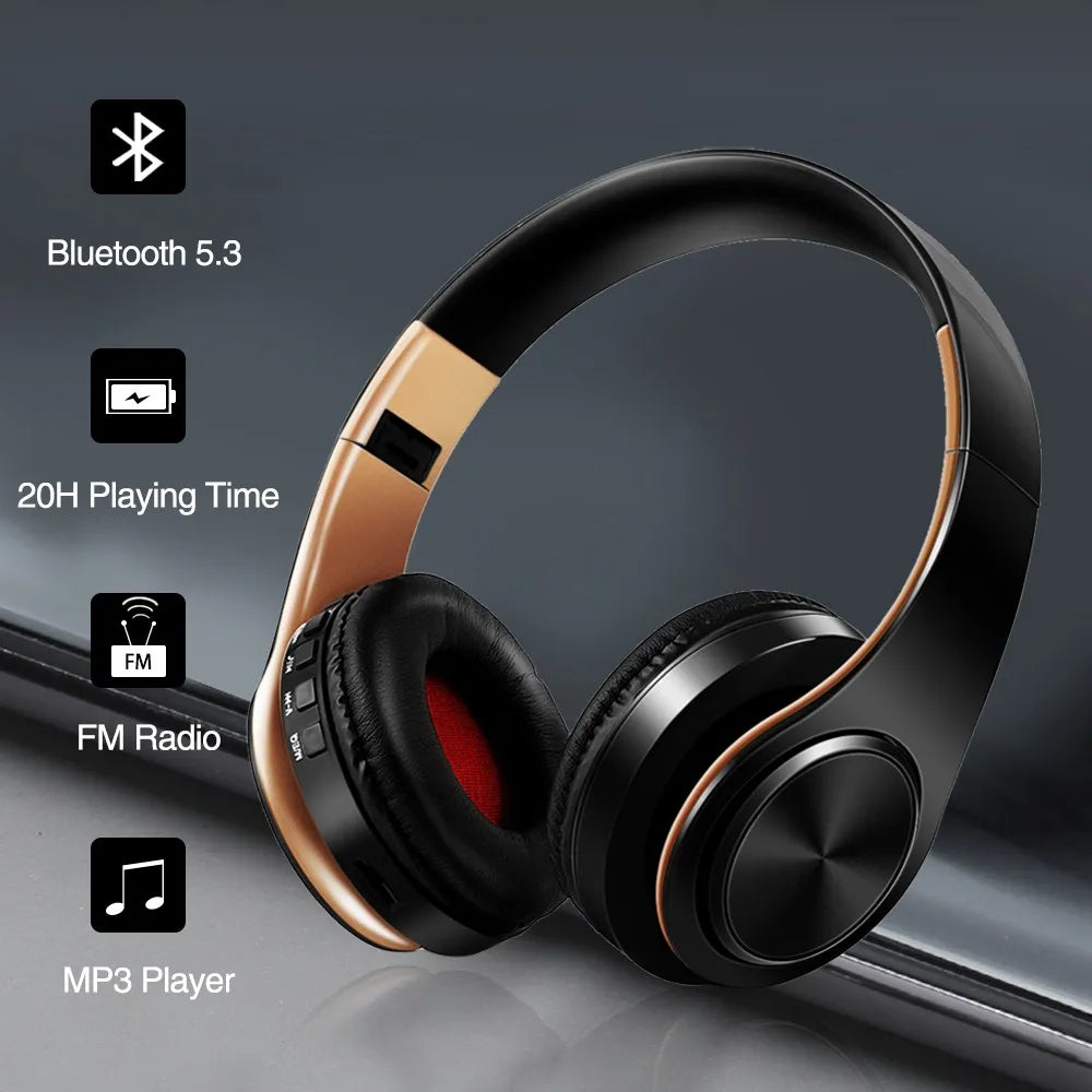 Catassu Bluetooth Earphones ANC Headset FM Radio SD Card Mic