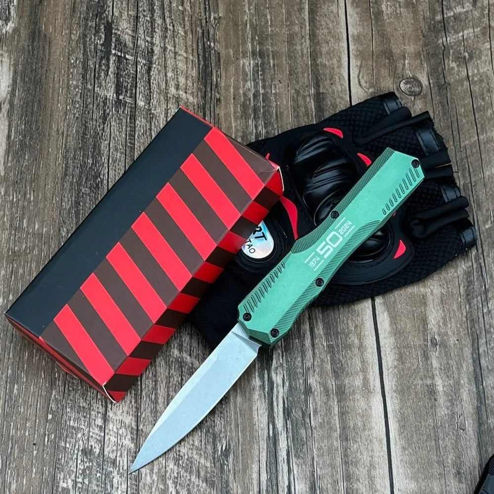 DIY Supplies Folding Knife D2 Steel Blade Aluminum Handle