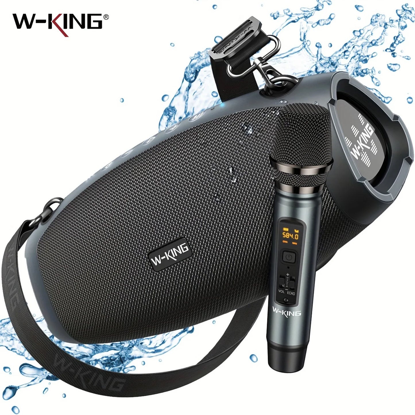 W-KING X10MIC (120W PEAK) 70W Portable Loud Bluetooth Speakers with Wireless Microphone,  Waterproof Outdoor Wireless Bluetooth