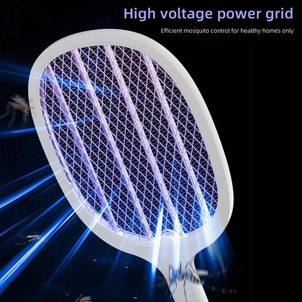 Electric Mosquito Zapper Racket Rechargeable Bug Killer Lamp Indoor Outdoor